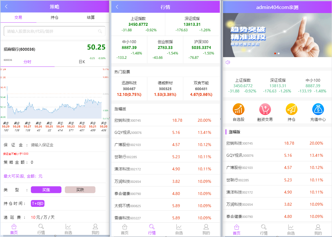 【优选源码】2021最新单手机版双融/金融系统
