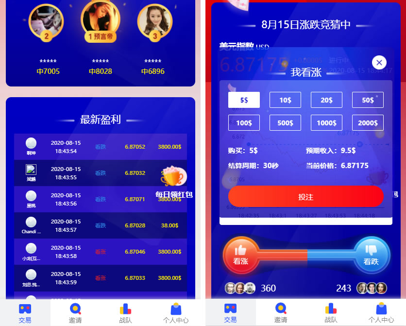 【优选源码】USDT指数涨跌最新二开币圈万盈财经源码/UI超漂亮/K线正常/完美控制