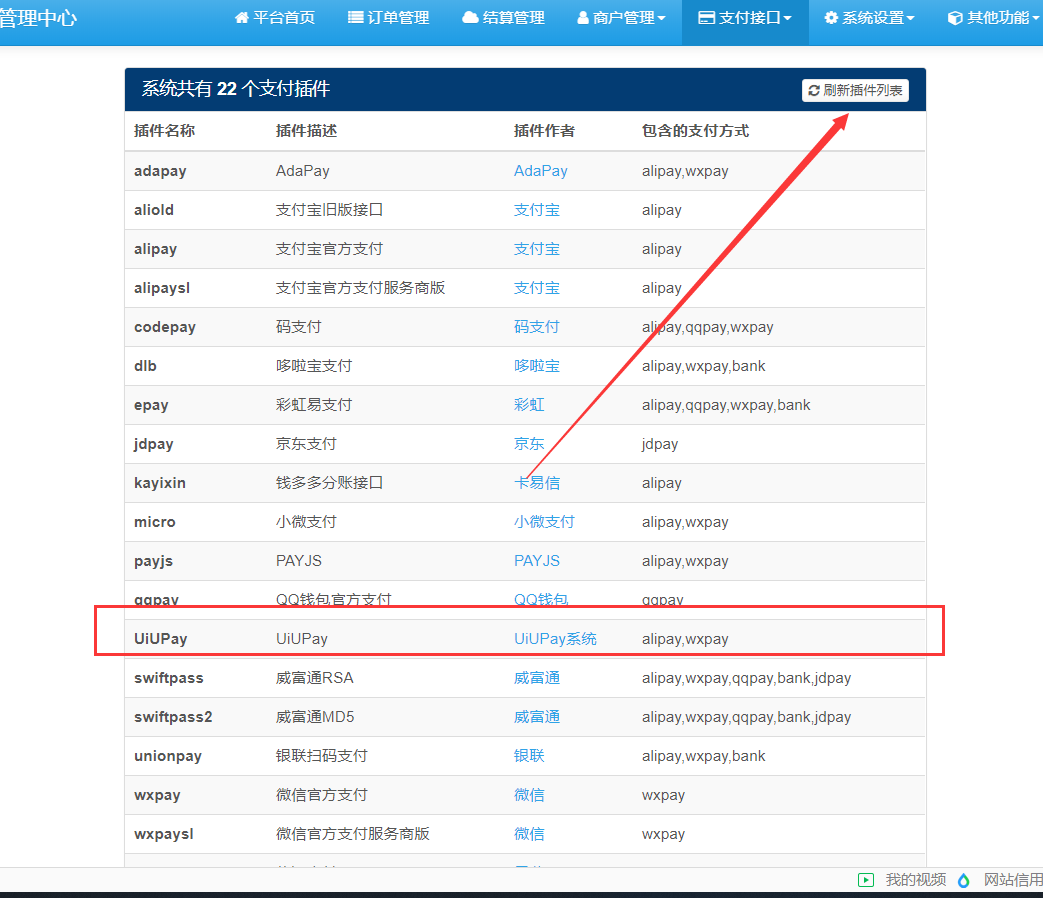 【优选源码】首发UiUPay三方支付对接彩虹易支付插件