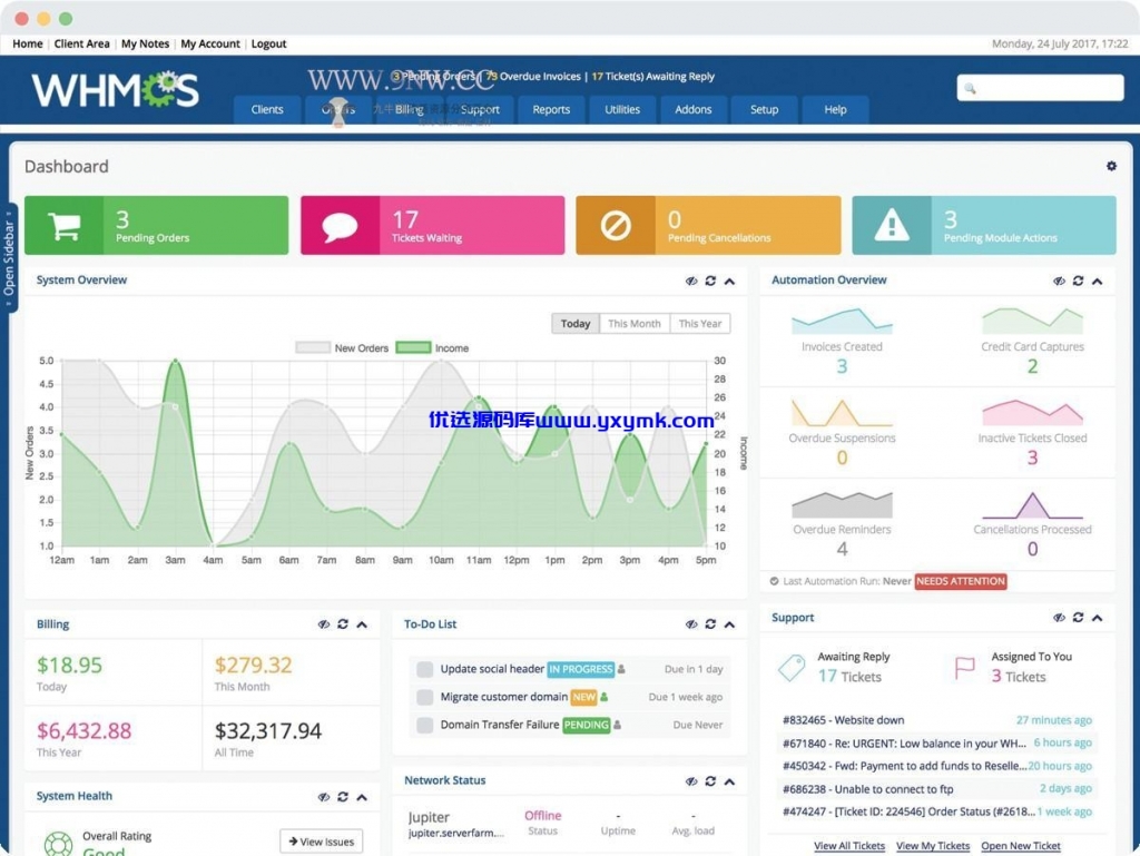 【优选源码】WHMCS v8.2.0 – 开心版授权安装