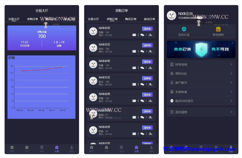 【优选源码】7月最新二开 量化区块链/合约/挖矿系统tok/多币种/推荐奖励/认筹/锁仓/交易所大厅