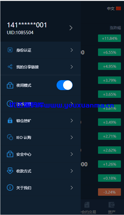 【优选源码】 附加(VUE源码)交易所仿火币模式 法币交易 币币交易 合约交易 期权交易 流动性挖矿 UP理财 LEO认购 运营版