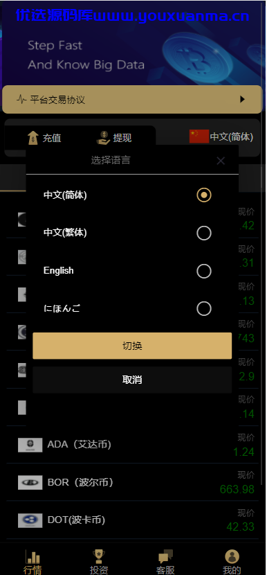 【优选源码】GMI交易所微盘外汇源码