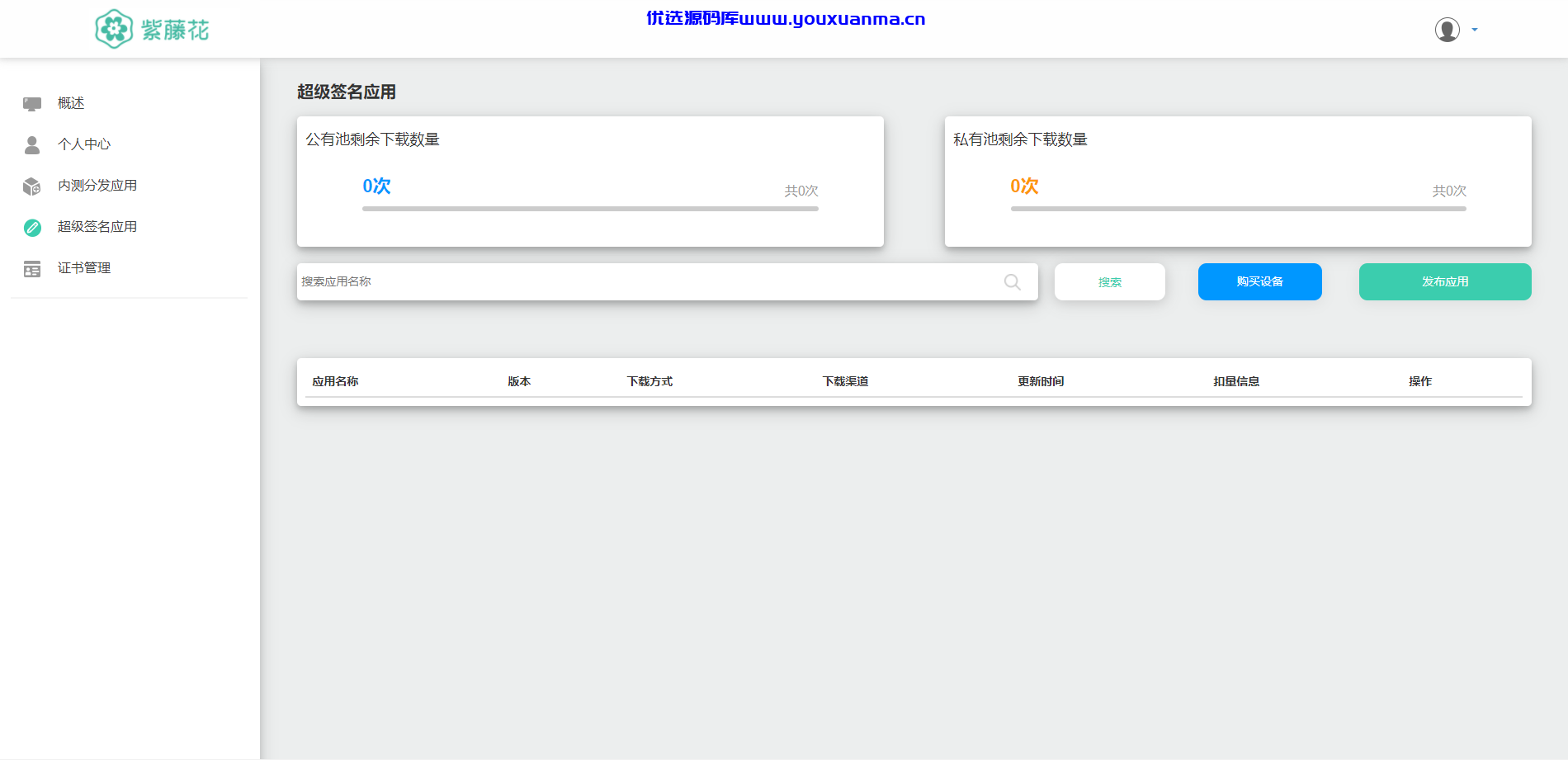 【优选源码】APP分发系统源码 全开源超级签名系统源码 附带详细部署文档