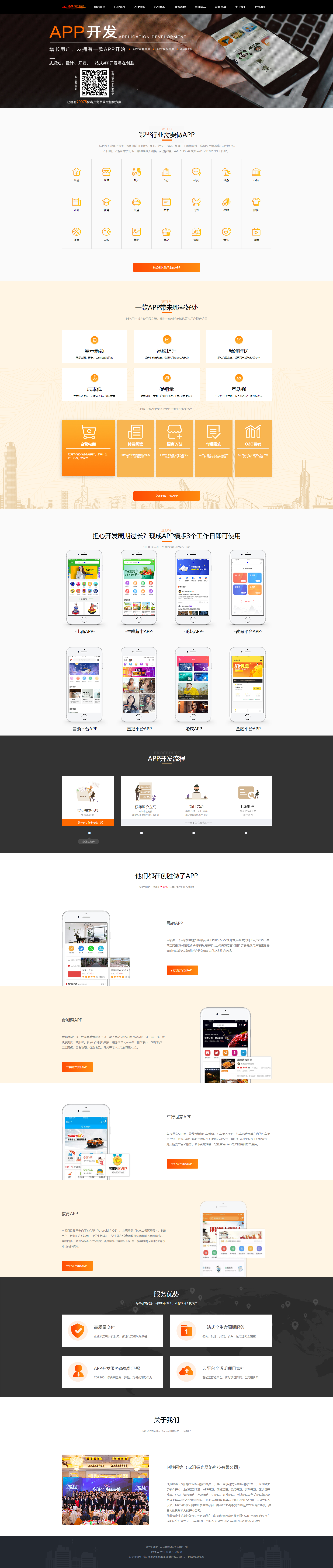 【优选源码】html源码_网络科技公司一站式开发APP介绍质询网站
