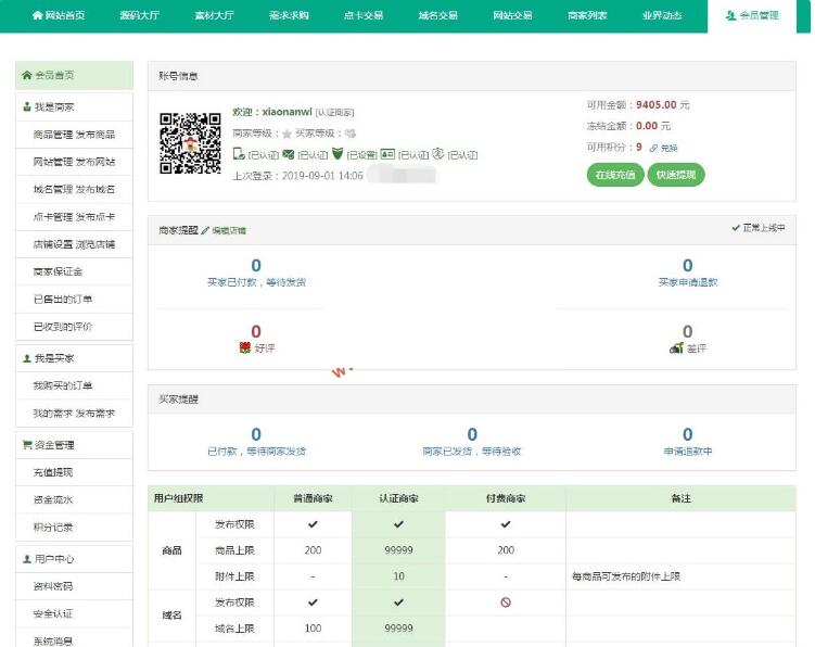 【优选源码】最新仿163源码网整站打包-NZ源码交易平台虚拟交易系统