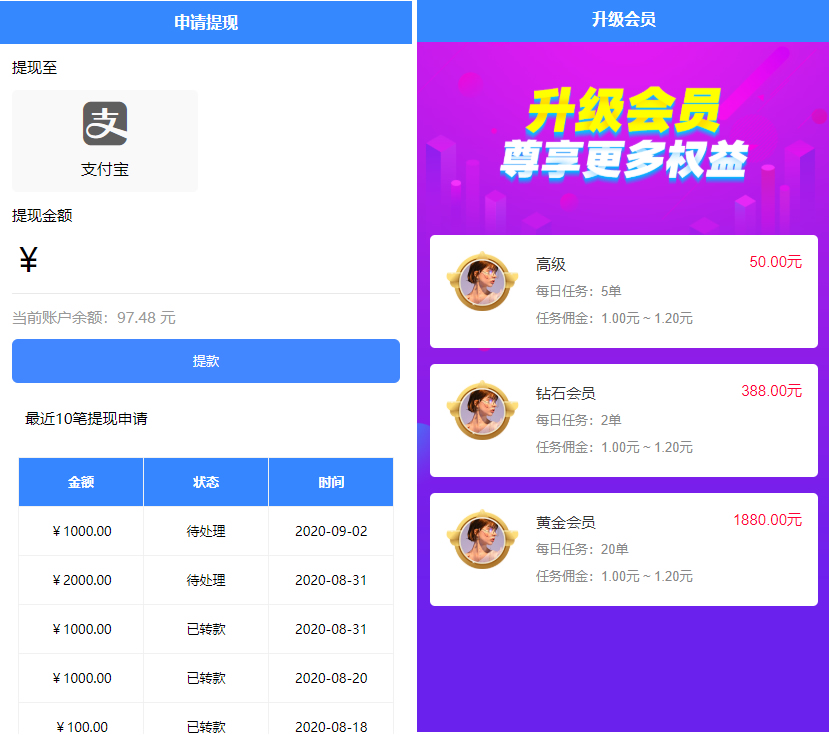 【优选源码】全新蓝色UI点赞系统源码+后台模板【无加密+去后门】