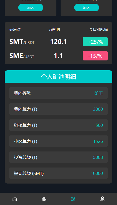 【优选源码】 SMT挖矿理财源码【DAPP】
