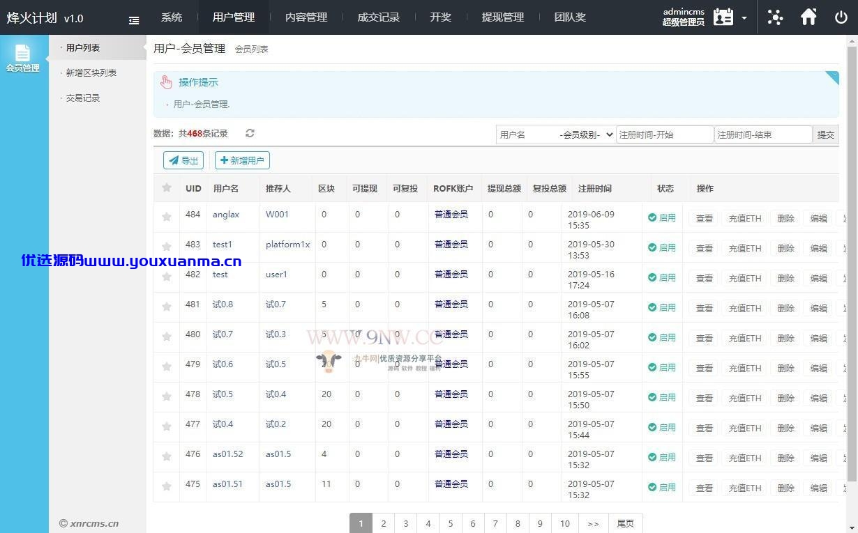 【优选源码】区块链数字理财源码-支持分红热度机制-开奖-钱包管理等