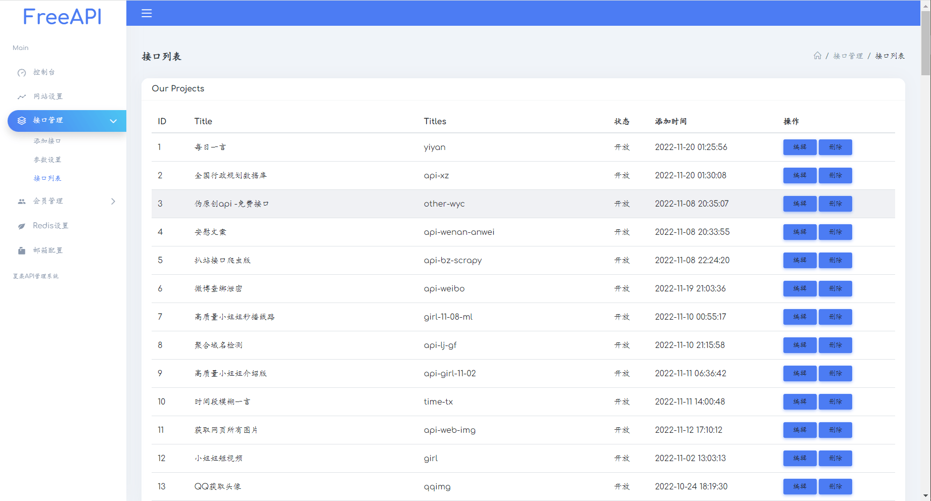 【优选源码】夏柔免费API管理系统是基于ZeroArt二开美化 页面方式仿的APIFox,严禁商用,仅供学习测试交流!内置100+免费接口(远程),部署即用,内置的远程接口可持续提供调用服务!