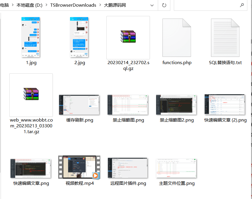 【优选源码】大鹏源码资源网WordPress源码网整站5000条源码文章数据打包+数据库-带视频教程