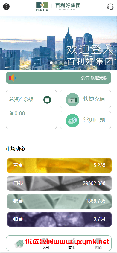 【优选代售】全新定制微盘系统/贵金属期货微交易系统/房间玩法