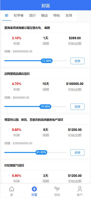 【优选源码】VUE框架开发运营版海外资金盘投资理财系统源码,八个国家语言,附带搭建教程