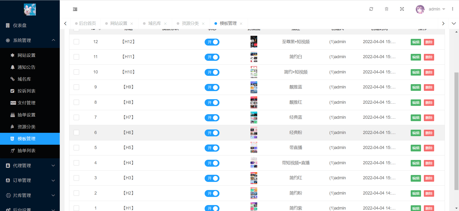 【优选源码】短视频打赏源码/内含十几套前端模板/代理端完整+前端vue编译后/短视频带直播和试看功能