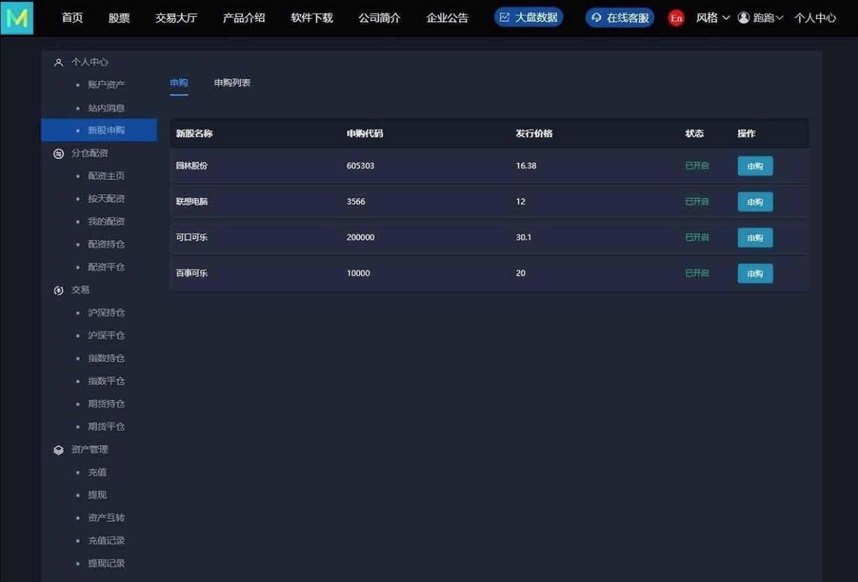 【优选源码】新版两融双融 股票交易 股票配资 融资融券 配资系统源码 手机端和PC端 H5打包APP