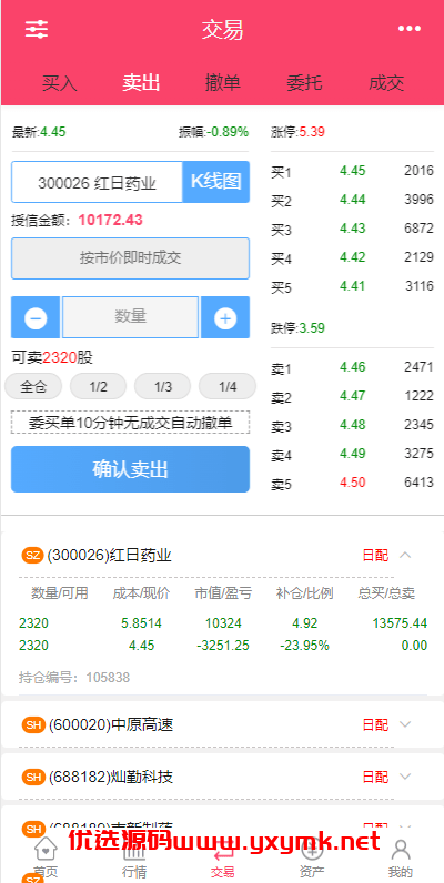 【优选代售】新版股票配资系统/A股股票系统/前端uinapp | 标价虚价 防下载设置 详细价格咨询客服
