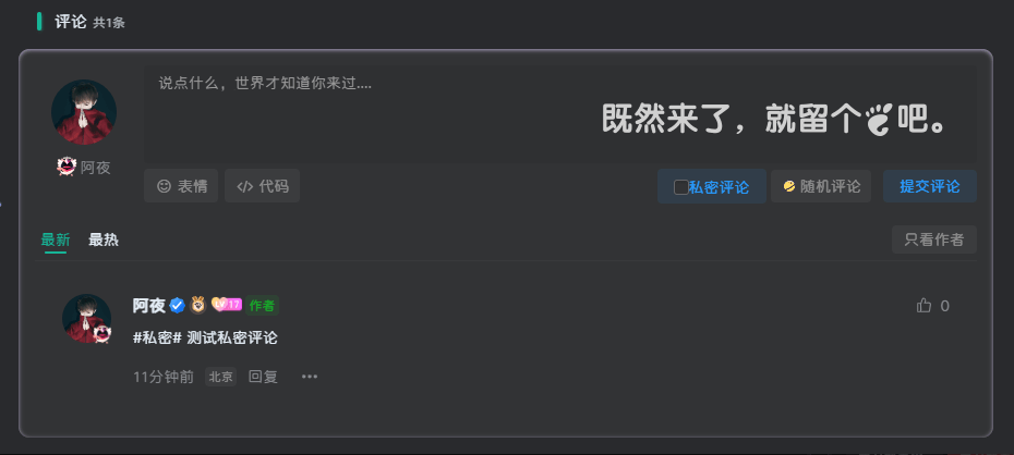 【优选源码】WordPress主题子比主题 添加私密评论功能