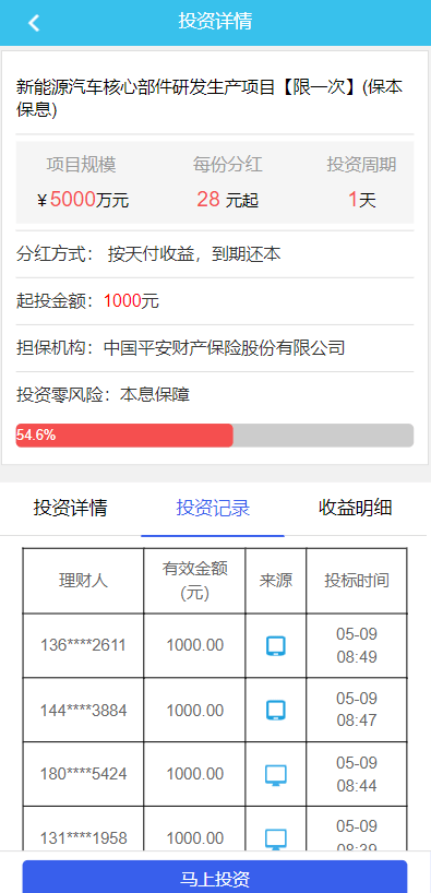 【优选代售】影视投资系统/理财众筹系统/余额宝分红/积分商城