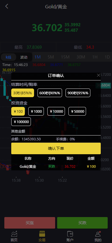 【优选代售】uinapp版微交易系统/贵金属交易平台/定制版微盘源码