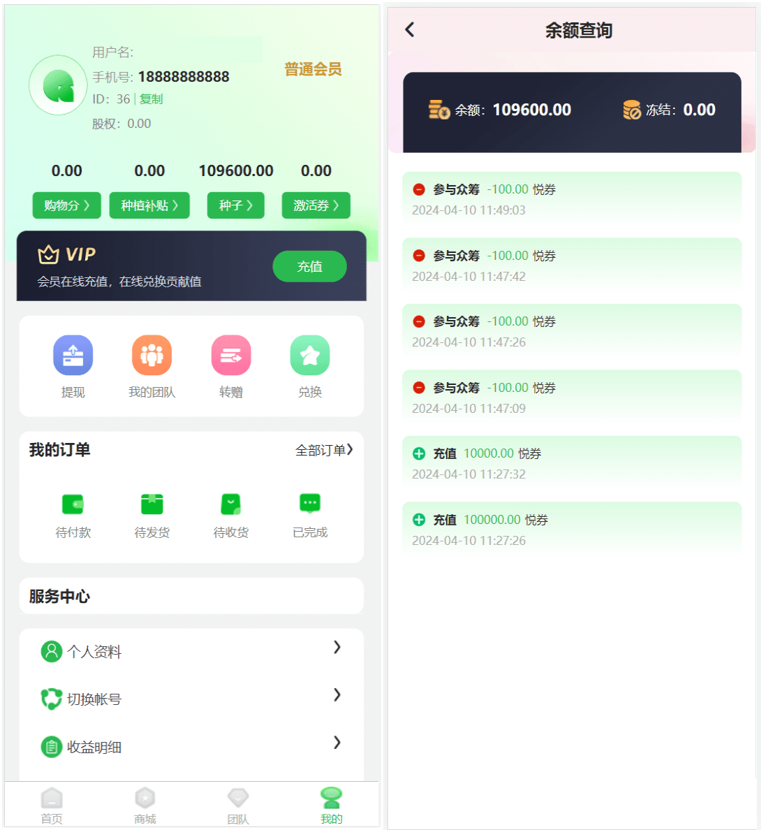 【优选源码】元富之路众筹商城系统/订单认购/多多优购/商城加共识