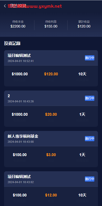 【优选代售】新版UI海外投资理财系统/多语言投资源码/投资众筹系统