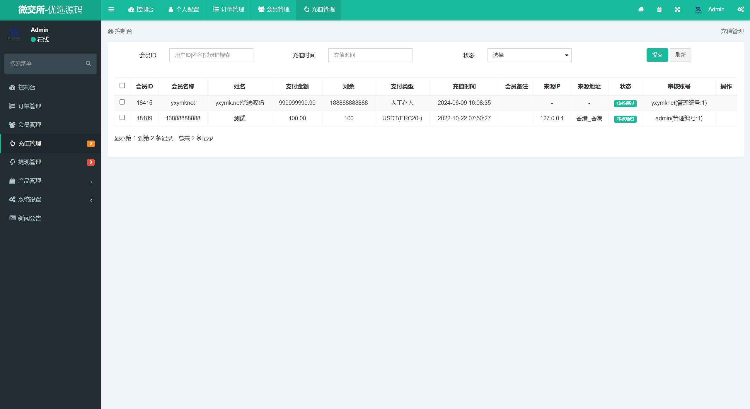 【优选源码】微交所fastadmin框架双语言外汇系统/微盘系统仿交易所/USDT支付