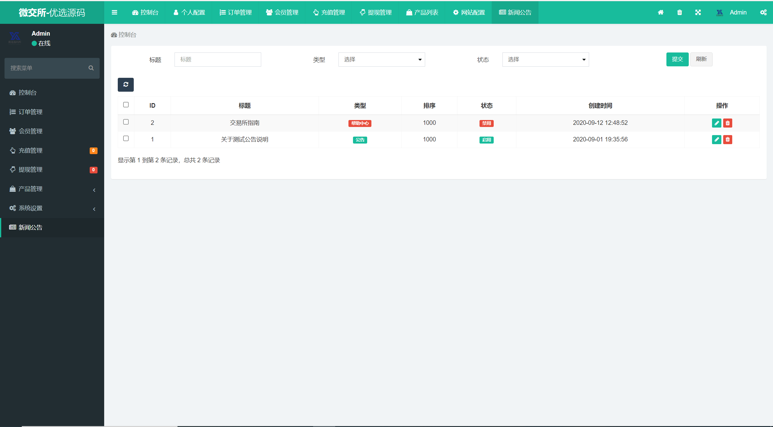 【优选源码】微交所fastadmin框架双语言外汇系统/微盘系统仿交易所/USDT支付