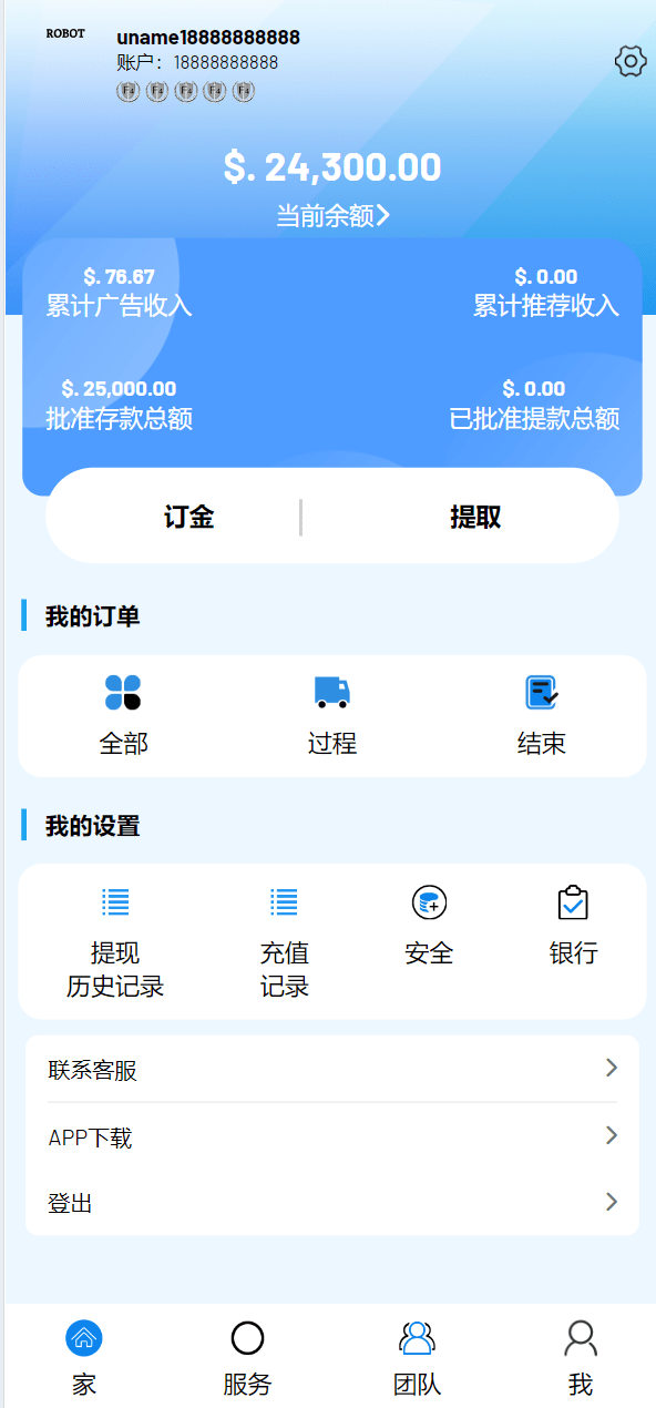 【优选源码】海外机器人挖矿/投资众筹系统/三级分销系统源码