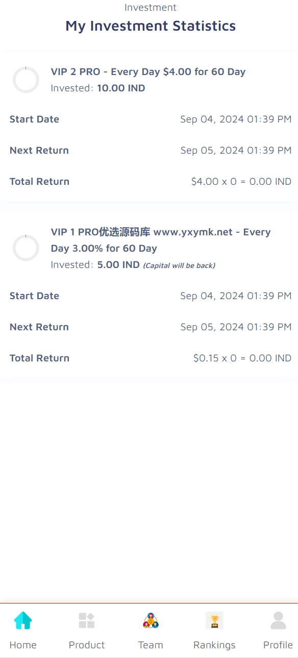 【优选源码】海外会员自定义产品理财投资系统源码