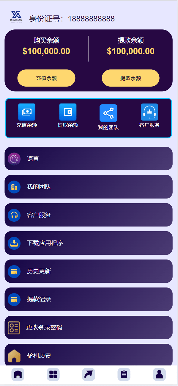 【优选源码】海外13国语言自定义产品理财投资系统源码