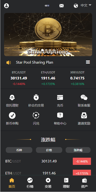 【优选代售】多语言交易所系统/秒合约交易/理财认购矿机闪兑贷款