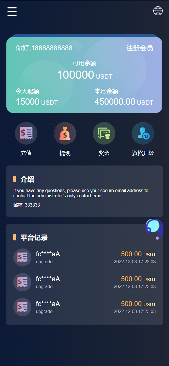 【优选源码】海外6国全新仿的假盘套路盘/虚拟币套路盘源码