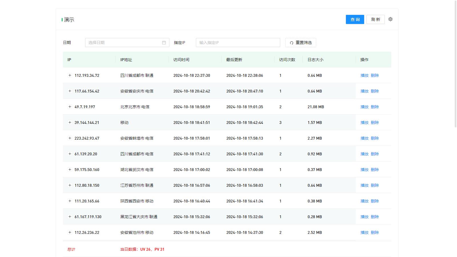 【优选源码】WordPress监控用户行为回放插件