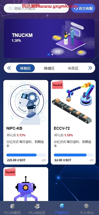 【优选代售】新版海外投资理财系统/多语言投资返利/IM社区/10级分销