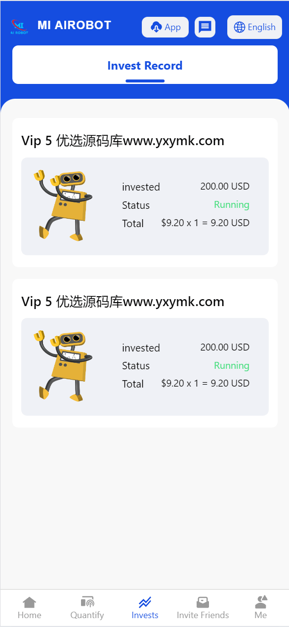 【优选源码】海外USDT VIP投资理财系统源码