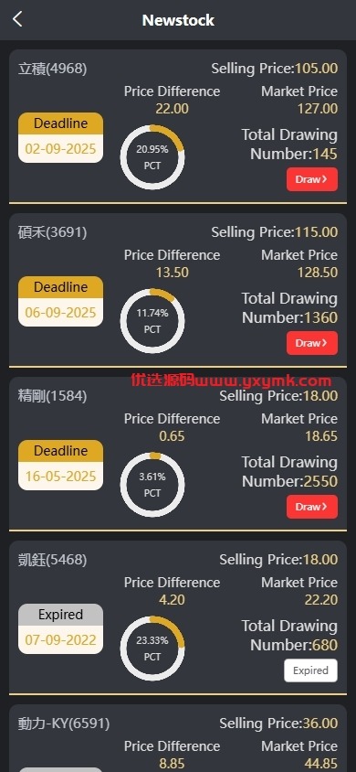 【优选代售】印度股票系统/新股认购/海外股票前端uniapp