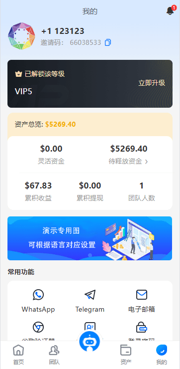 【优选代售】海外虚拟币量化交易系统/多语言量化/USDT自动充值