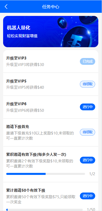 【优选代售】海外虚拟币量化交易系统/多语言量化/USDT自动充值