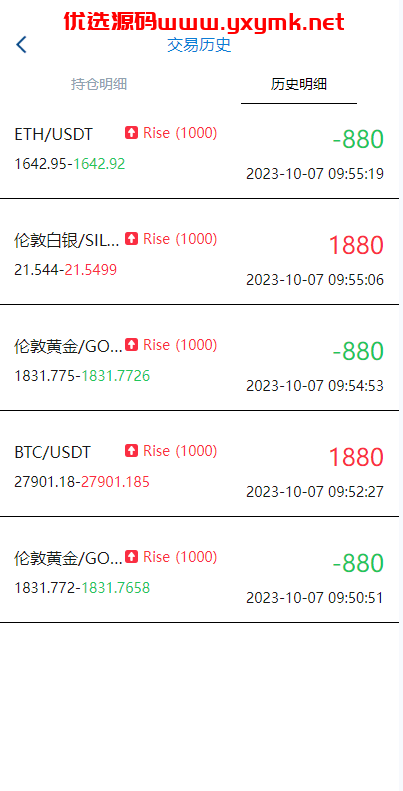 【优选代售】uniapp版微盘系统/虚拟币微交易系统/伪交易所系统