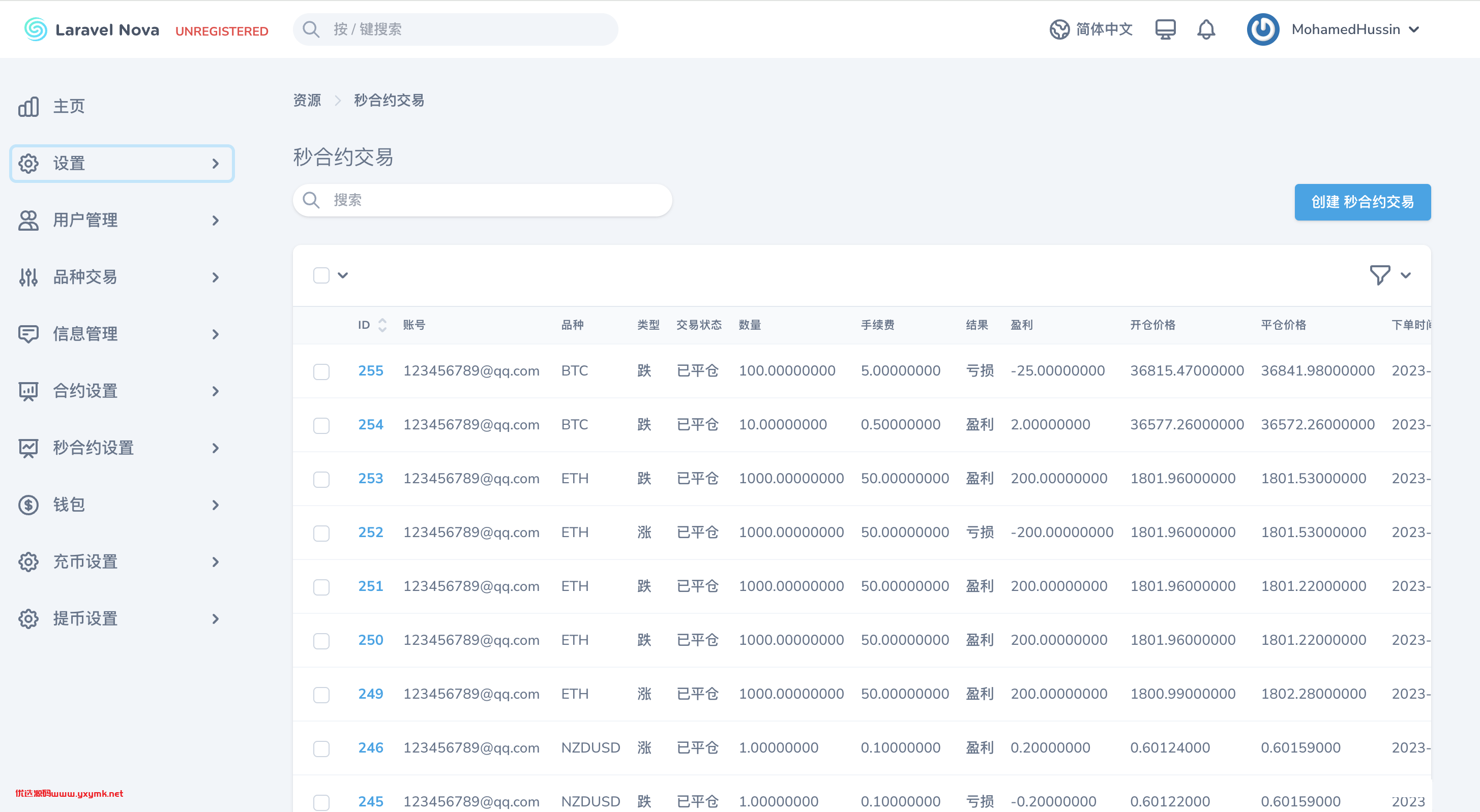 【优选代售】海外FX7综合外汇交易所系统/合约挂单交易/秒合约交易/K线全局控