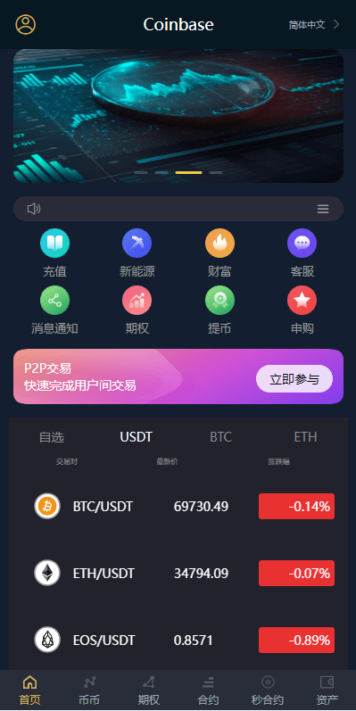 【优选代售】完整修复多语言交易所系统/秒合约/期权/合约/新币申购/投资理财