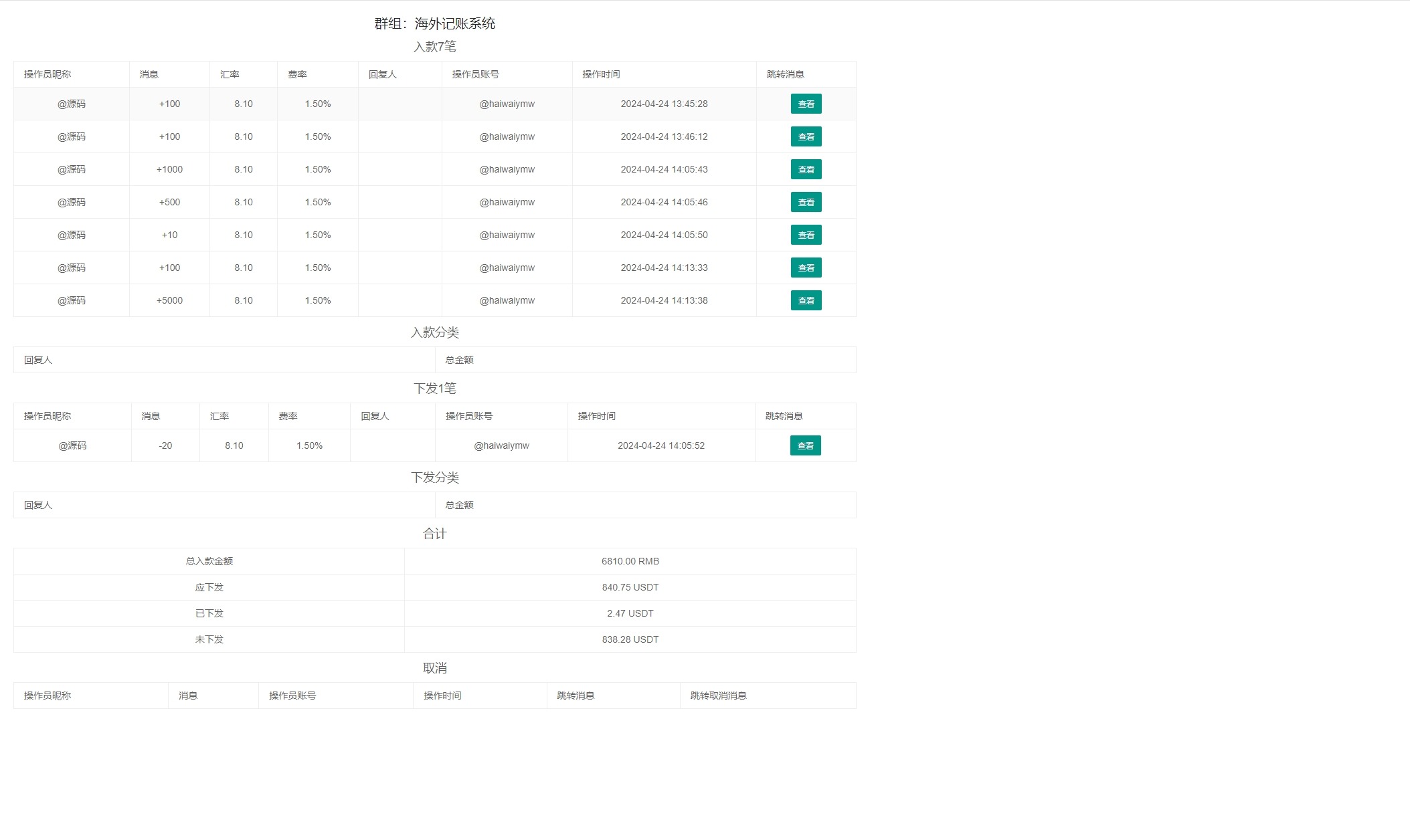 【优选代售】定制版Telegram记账机器人/TG统计/可租用自用/自动开通