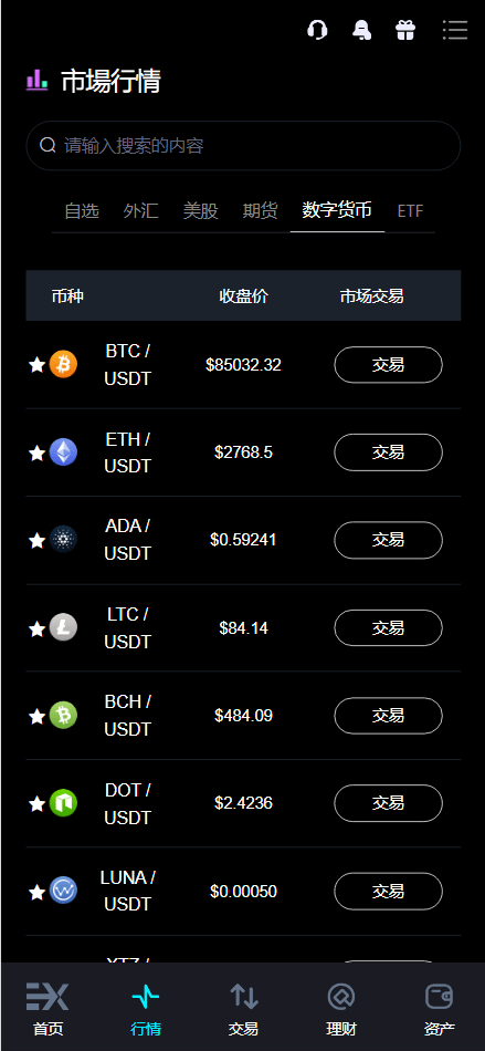 【优选源码】Bitinvests多语言交易所源码/外汇+美股+期货+交割合约+期权交易+现货交易+C2C+平台币+Ai投资理财+Defi借贷/前端vue纯源码+后端PHP