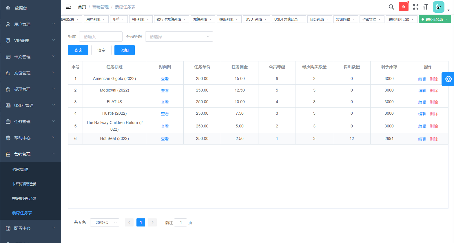 【优选代售】多语言视频任务系统/电影VIP任务/视频返利/前端uniapp