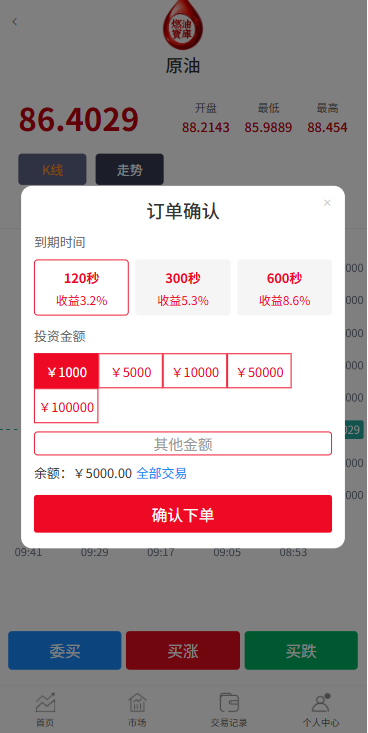 【优选代售】燃油宝微交易系统/能源时间盘/委买微盘/信用分/实名认证