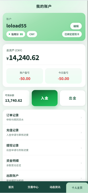 【优选代售】新版农产品微交易系统/PC自适应/信用分/委买微盘