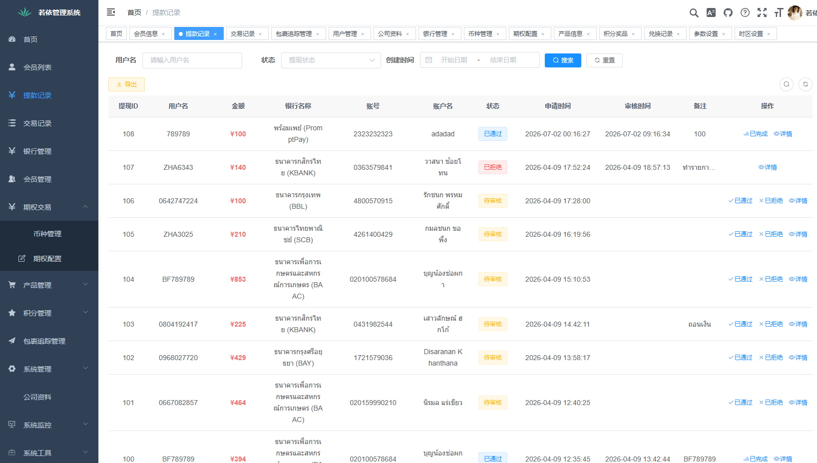 【优选代售】多语言微交易/泰国商城包裹追踪/期权/会员VIP/积分兑换