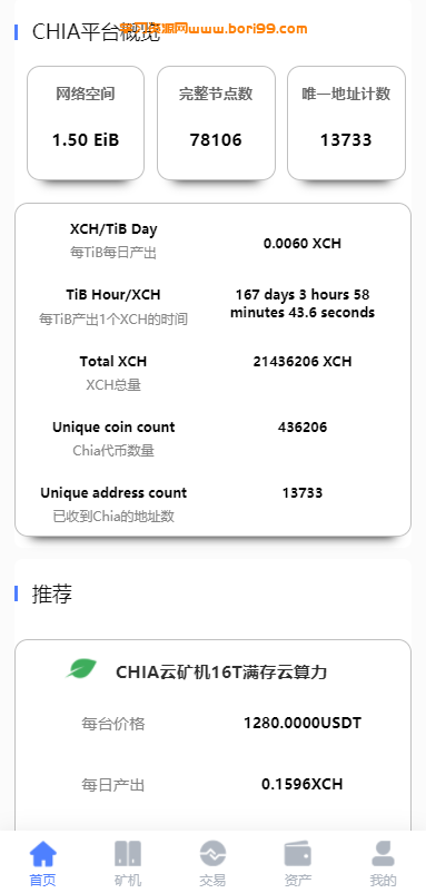 【亲测】chia分币系统/矿机/分销/挖矿/FIL/BBZ/PHA-BORI99源码集市