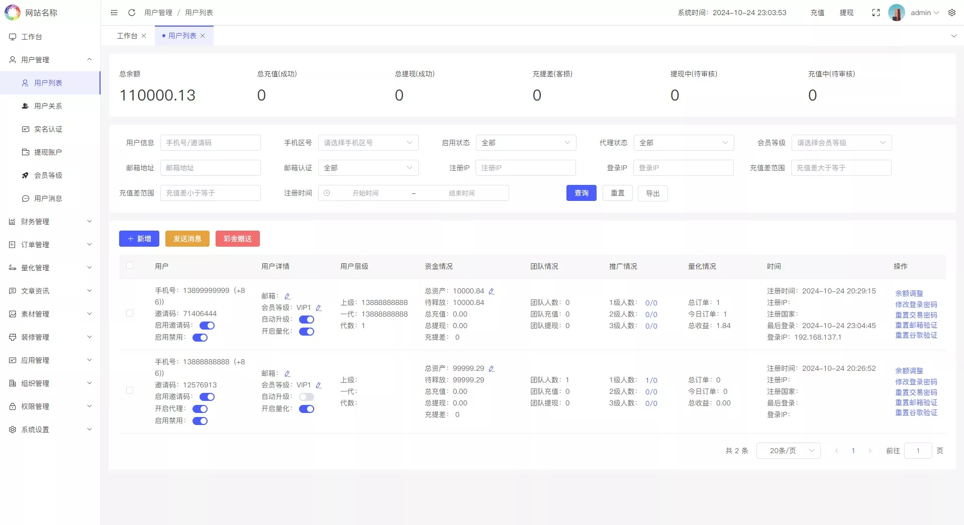 【实测分享】多语言量化理财挖矿虚拟币交易源码【运营级】