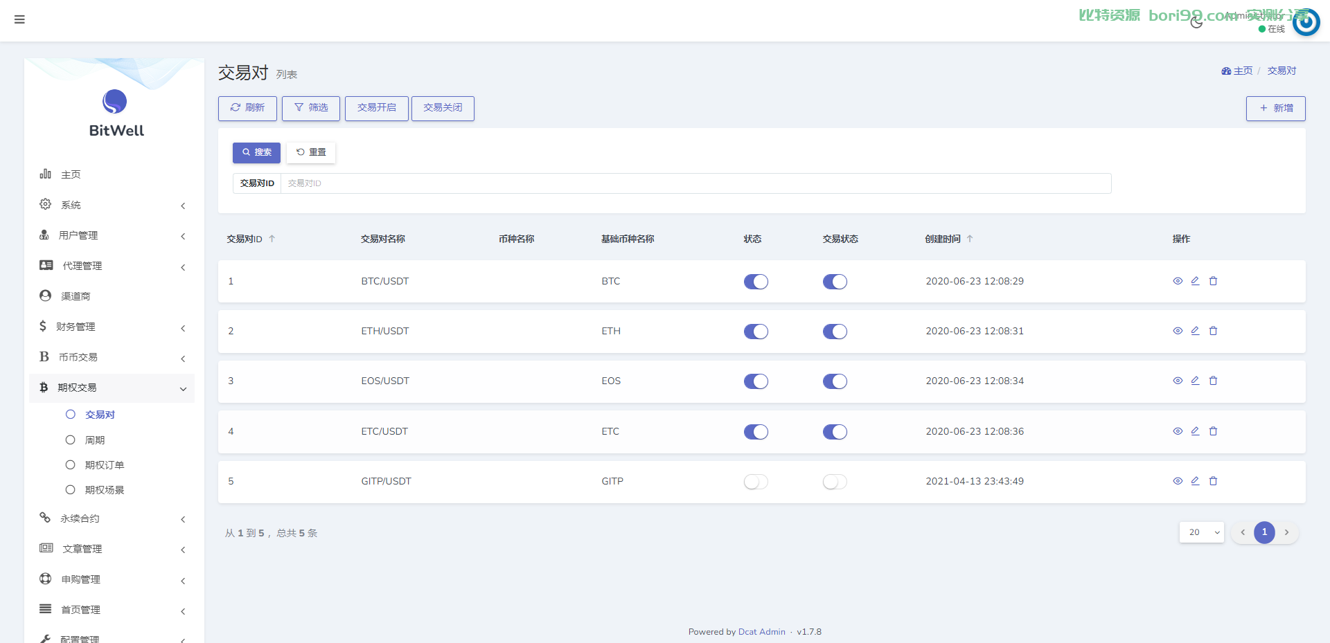 【实测分享】多语言/币币/期权/杠杆合约/秒合约/OTC/申购/全功能/交易所/源码